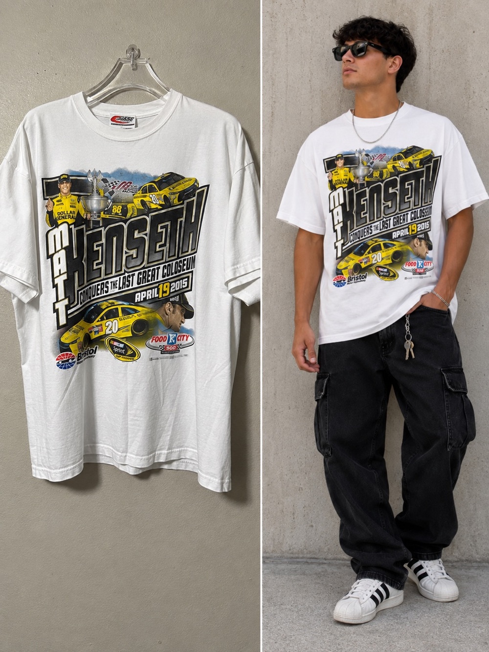 Bristol Motor Speedway T Shirt Mens Medium NASCAR Racing 2015 XL